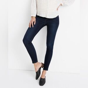 Madewell Maternity Side-Panel Skinny Jeans Larkspur Wash Adjustable 27 Repaired